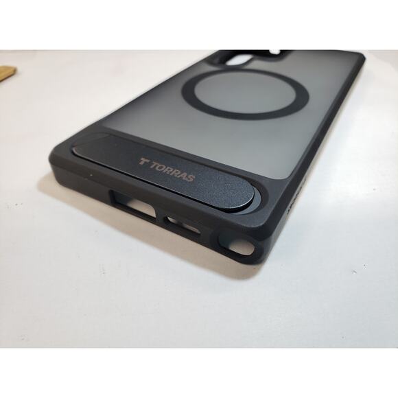 Torras Stand Case For Samsung Galaxy S25 Ultra w kickstand Matte Frost Black - Picture 5 of 11